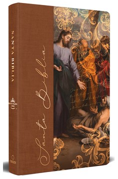 Biblia Rvr 1960 Letra Grande, Tamaño Manual, Tapa Dura De Tela Jesús Sana / Span Ish Bible Rvr 1960 Handy Size Large Print Hardcover Cloth Jesus Heals (Hardcover Book)