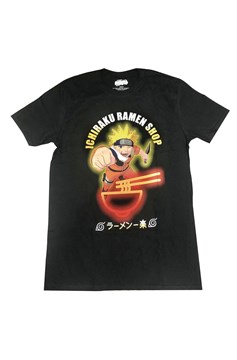 Naruto Ichiraku Ramen Shop Black T-Shirt Medium