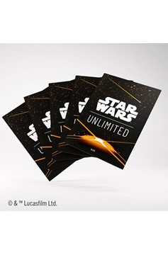 Star Wars: Unlimited Premium Art Sleeve Card Black Orange