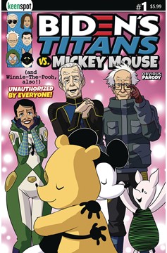 Bidens Titans Vs Mickey Mouse (Unauthorized) #1 Cover D Mick & Pooh Reunited