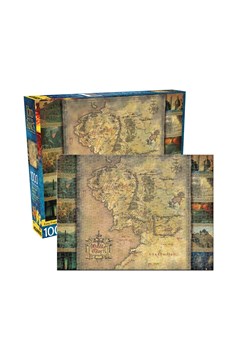 Aquarius Lord of the Rings Map 100 Piece Puzzle