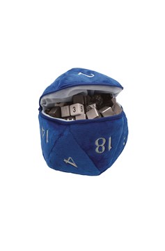 D20 Plush Dice Blue Bag