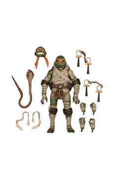 Universal Monsters Vs Teenage Mutant Ninja Turtles Michelangelo As Mummy Ult 7 Inch Action Figure