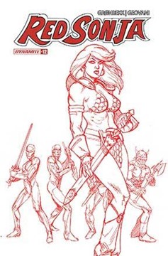 Red Sonja 2023 #12 Cover Q 1 for 10 Last Call Incentive Linsner Fiery Red