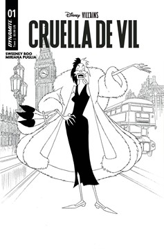 Disney Villains Cruella De Vil #1 Cover M 1 for 10 Incentive Middleton Line Art Last Call Variant