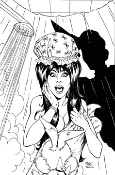 Elvira In Horrorland #1 Cover P 11 Copy Incentive Royle Black & White Virgin Variant