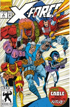 X-Force #8 [Direct]-Near Mint (9.2 - 9.8) [1St App. of The *Real* Domino, Origin of Cable]