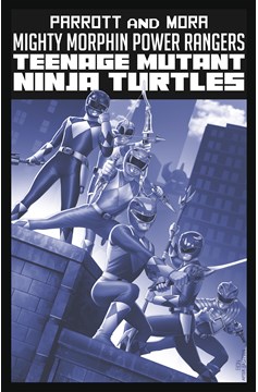 Mighty Morphin Power Rangers / Teenage Mutant Ninja Turtles II Black & White Edition #1 Cover B Mighty Morphin Power RangersVariant Bernardo