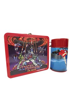 Tin Titans Transformers the Movie (1986) Lunchbox & Bev Container 