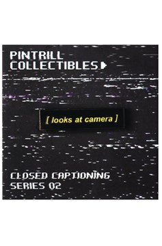 Closed Captions Looks At Camera Enamel Pin