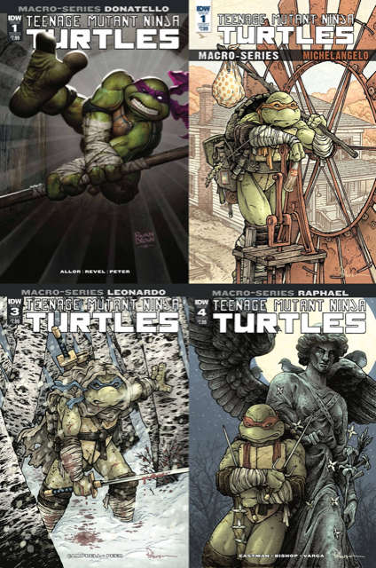 Teenage Mutant Ninja Turtles Macro-Series #1-4 Complete Set 
