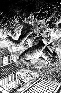 Godzilla: Here There Be Dragons II--Sons of Giants #1 Cover Smith B&W 1 for 10 Incentive Variant