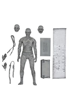 Universal Monsters Mummy 7 Inch Ultimate Action Figure Black & White Version