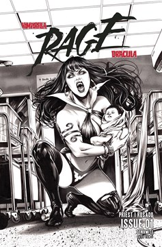 Vampirella Dracula Rage #1 Cover I 1 for 10 Incentive Krome Black & White