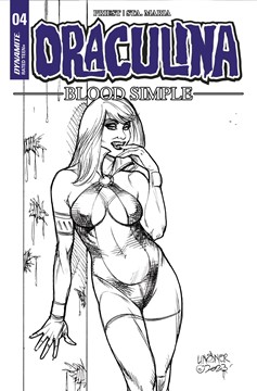 Draculina Blood Simple #4 Cover G 1 for 10 Incentive Linsner Line Art