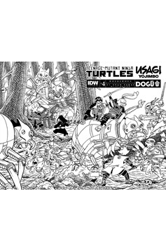 Teenage Mutant Ninja Turtles/Usagi Yojimbo WhereWhen #4 Cover D 1 for 25 Incentive Black & White Sakai