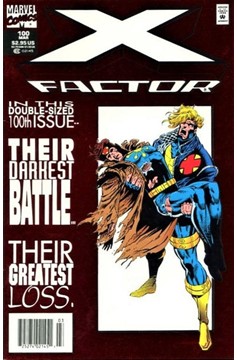 X-Factor #100 [Newsstand - Deluxe Red Foil Cover]-Very Fine (7.5 – 9)