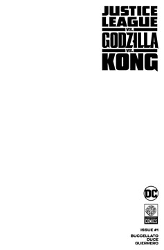 Justice League Vs Godzilla Vs Kong #1 Cover D Blank Card Stock Variant (Of 6)