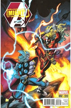 Mighty Avengers #2 (Bagley Thor Battle Cover) (2013)