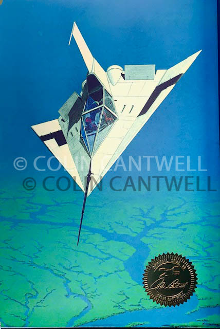 C5-Sm 8X12 Print of Original Concept Sith Ship By Star Wars Ship Creator Colin Cantwell With Seal