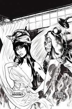 Elvira In Horrorland #1 Cover O 7 Copy Incentive Acosta Black & White Virgin Variant