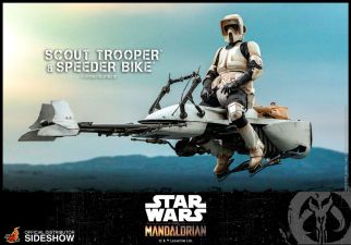 Hot Toys Star Wars The Mandalorian Scout Trooper & Speeder Bike 1/6 Action Figure