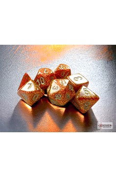 Glitter: Mini-Polyhedral Gold/Silver 7-Die Set