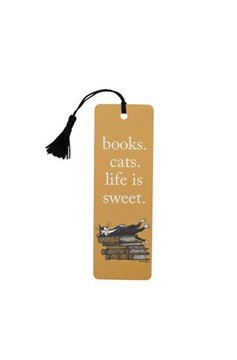 Books. Cats. Life Is Sweet. Bookmark