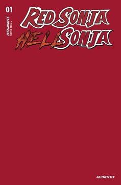 Red Sonja Hell Sonja #1 Cover P Last Call Bonus Fiery Red Blank