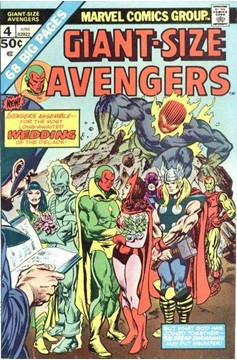 Giant-Size Avengers #4-Very Good (3.5 – 5)[ Vision And Scarlet Witch Wedding, Mantis Origin]