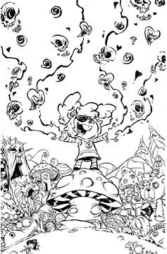 I Hate Fairyland #19 Cover D 1 for 25 Incentive Skottie Young Black & White Virgin Variant (Mature) (2022)