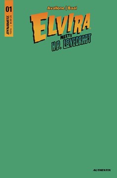 Elvira Meets HP Lovecraft #1 Cover K Last Call Green Blank Authentix