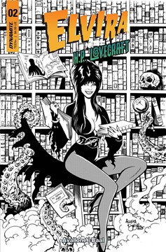 Elvira Meets HP Lovecraft #2 Cover J 10 Copy Last Call Incentive Acosta Line Art