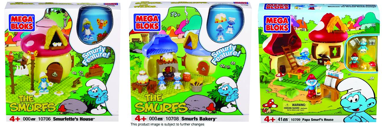 Smurf Toys Smurfette's Mushroom House Playset Papa Smurf's