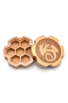 Beech Wood Dice Box - Hexagonal