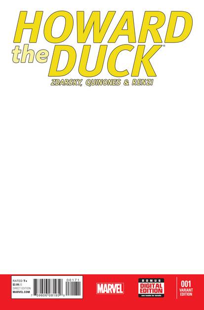 Howard the Duck #1 Blank Variant