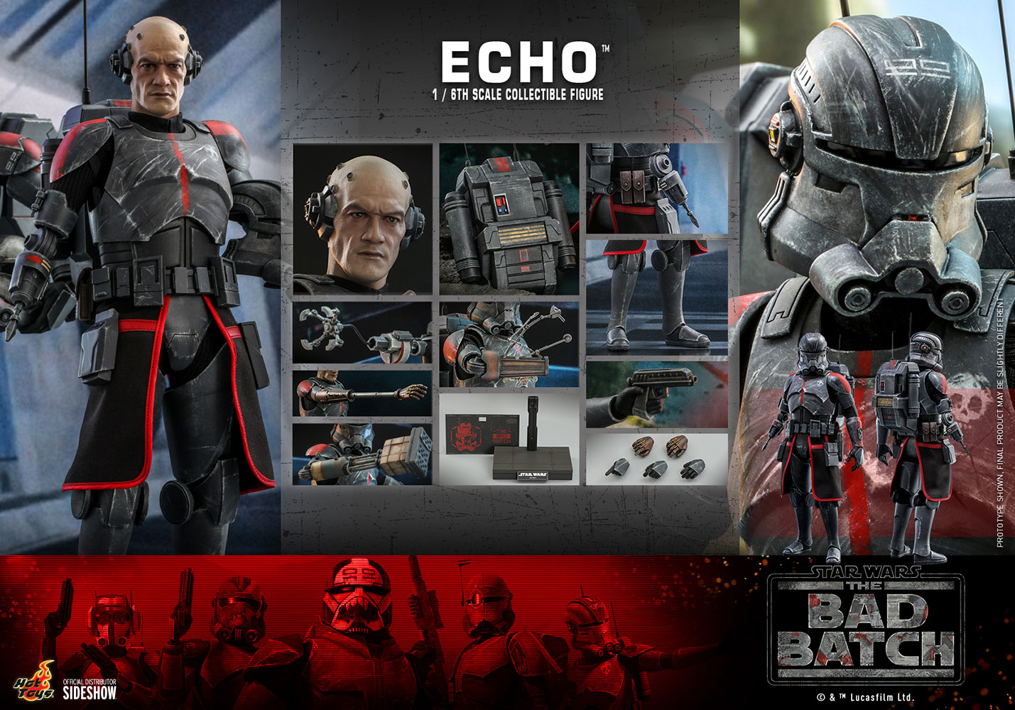 Echo Star Wars The Bad Batch Sixth Scale Figure By Hot Toys