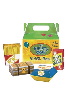 Spongebob Krusty Krab Kiddie Meal 4 Pack Con Excl Figure Set