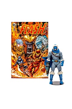The Flash Captain Cold Page Punchers 7-Inch Action Figure with The Flash Comic Book
