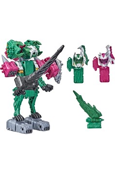 Power Rangers Dino Fury Pink Ankylo Hammer And Green Tiger Claw Zord Pre-Owned