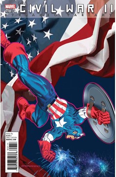 Civil War II #7 (Steranko Captain America Black And White Variant) (2016)