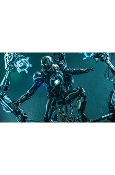 Neon Tech Iron Man Gantry Set Die Cast Hot Toy