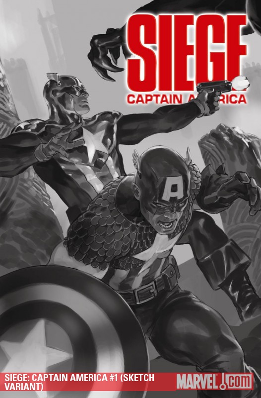 Siege Captain America #1 (Sketch Variant) (2010)