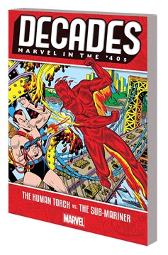 Decades Marvel In 40's Graphic Novel Human Torch Vs Sub-Mariner