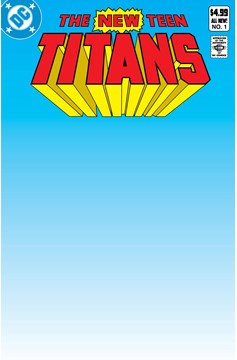 New Teen Titans #1 Facsimile Edition Cover C Blank Card Stock Variant