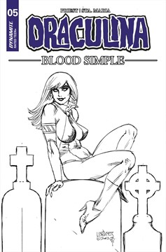 Draculina Blood Simple #5 Cover G 1 for 10 Incentive Linsner Line Art