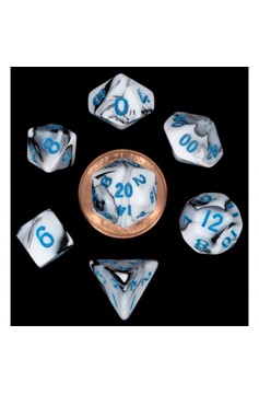 7-Set Mini: Marble with Blue Numbers