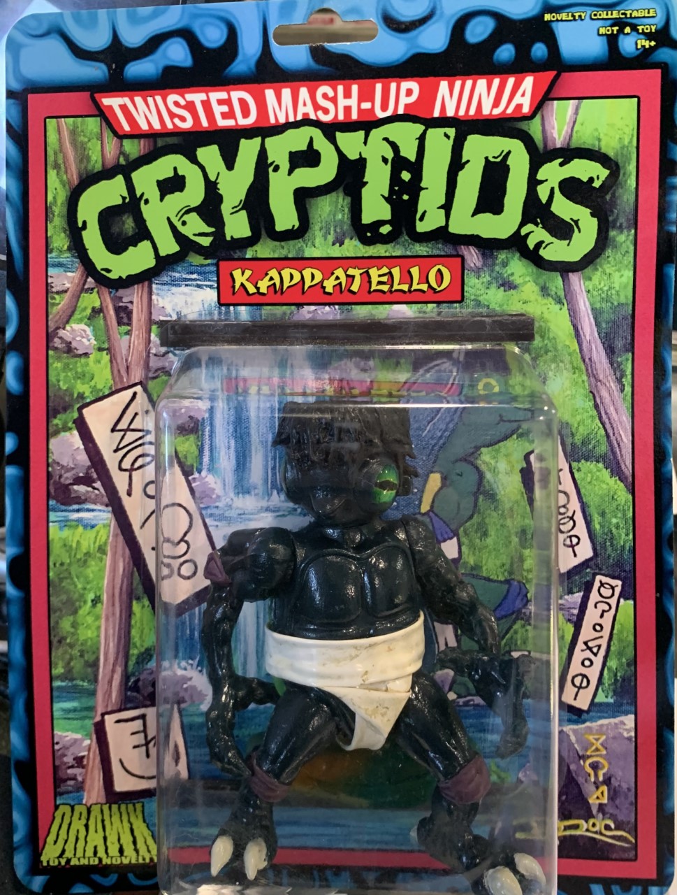 Twisted Mash-Up Ninja Cryptid Kappatello Drawk Toy And Novelty