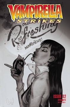 Vampirella Strikes #2 Cover P 7 Copy Last Call Incentive Caldwell Black & White