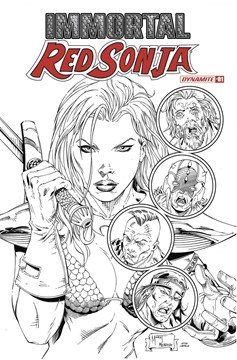 Immortal Red Sonja #1 Cover U 7 Copy Last Call Incentive Liefeld Homage B&W